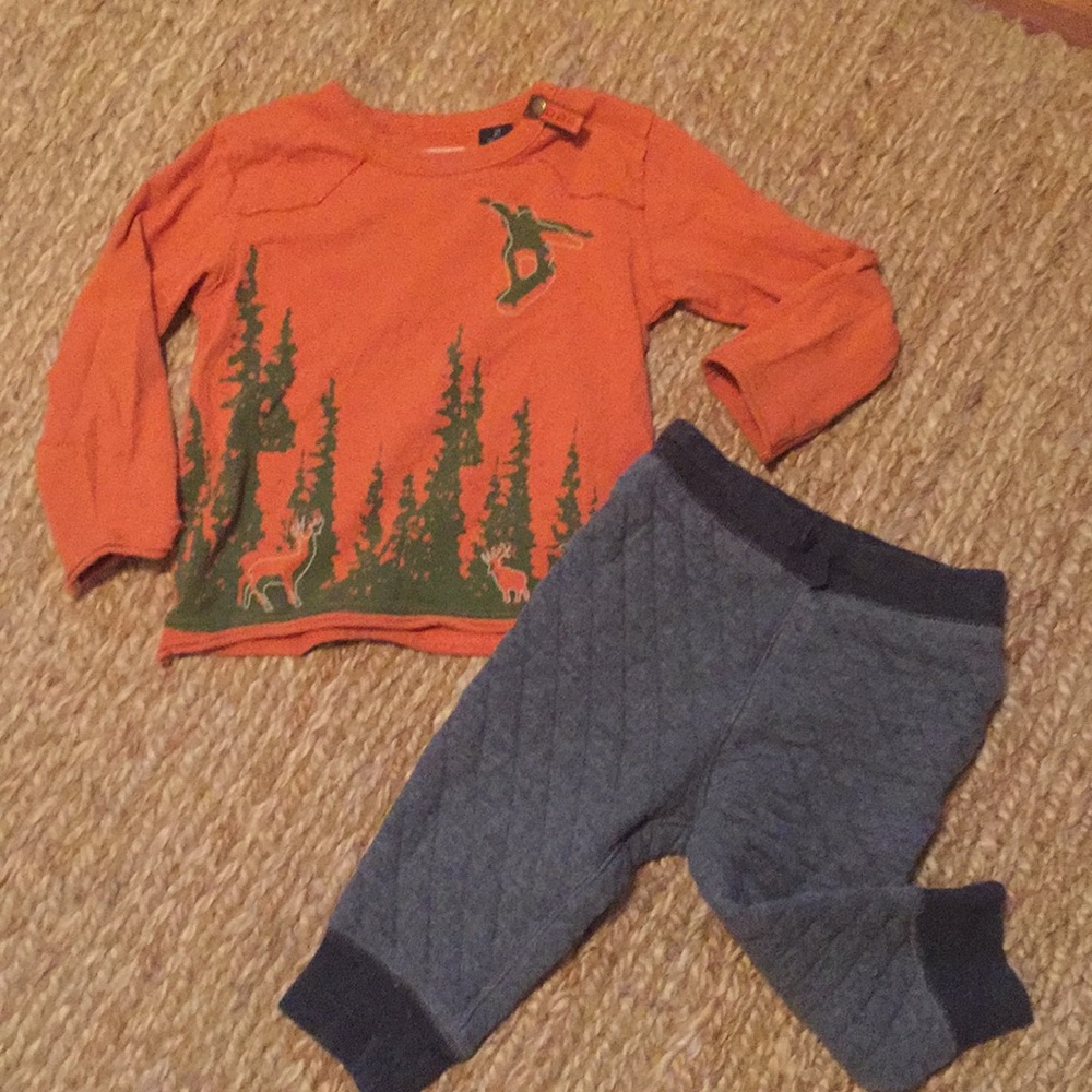 Bundle of boys pants and shirt